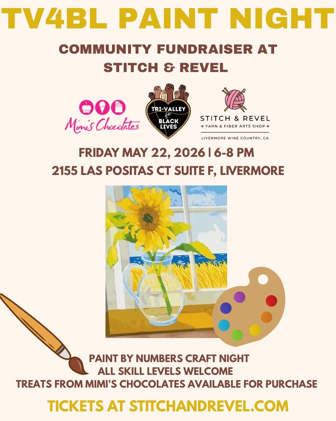Paint-by-Numbers Fundraiser with Stitch and Revel